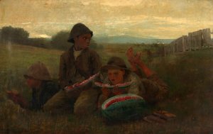 Main Product Photo of The Watermelon Boys Painting by Winslow Homer