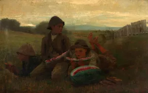 The Watermelon Boys by Winslow Homer - Hand-Painted Oil Painting Reproduction