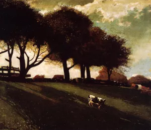 Twilight at Leeds, New York by Winslow Homer - Hand-Painted Oil Painting Reproduction