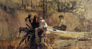 Main Product Photo of Waiting for a Bite (also known as Why Don't the Suckers Bite) Painting by Winslow Homer