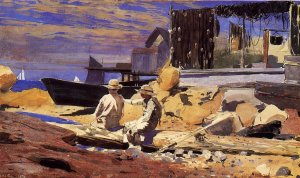 Main Product Photo of Waiting for the Boats Painting by Winslow Homer