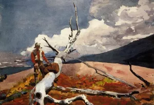 Woodsman and Fallen Tree by Winslow Homer - Hand-Painted Oil Painting Reproduction