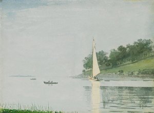 Main Product Photo of Yacht In A Cove, Gloucester Painting by Winslow Homer