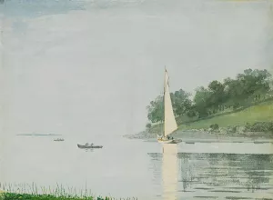 Yacht In A Cove, Gloucester by Oil Painting Reproduction